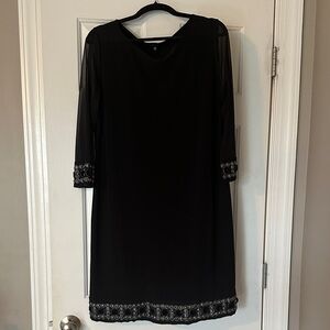 Knee Length Black Cocktail Dress